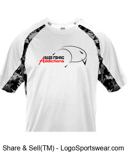 Badger Digital T-Shirt - Bass Fishing Addictions Design Zoom